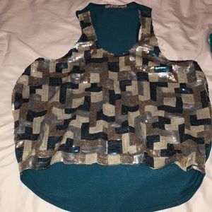 Sequined top, only worn once